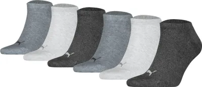 Produktbild von PUMA Uni Sneakersocken, 6er Pack - Sneaker Plain ECOM 6P, Logo, einfarbig Grau 39-42