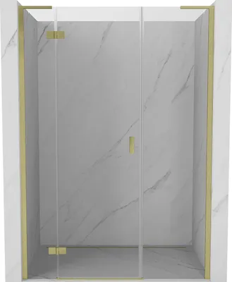 Obrázek produktu pro Mexen Mist-H L levé otočné sprchové dveře 135 cm, transparentní, zlaté kartáčované - 8A5L-135-001-55-00-L