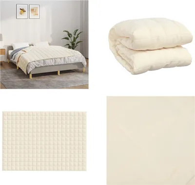 Obrázek produktu pro vidaXL Zátěžová deka light cream 137x200 cm 6 kg látka - zátěžová deka - zátěžová deka - zátěžová deka - deka