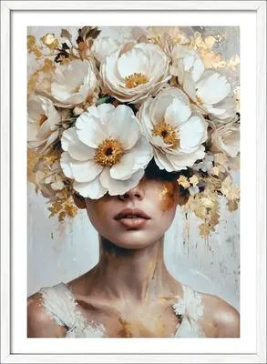 Produktbild von Gerahmtes Bild Flowers On Her Head XI 53x73 cm