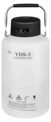 Produktbild von Flüssigstickstoffbehälter – Kryogene Chemie-Container aus Aluminium – 3 Liter – Thermisch isolierte Lagerung