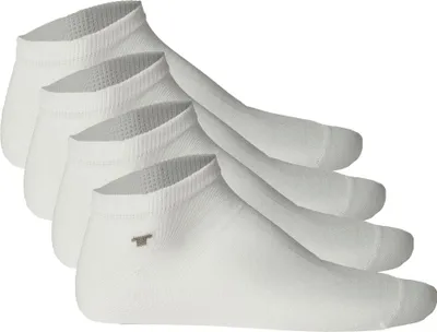 Produktbild von TOM TAILOR Uni Socken, 4er Pack - Basic, Sneakersocken, einfarbig Weiß 43-46