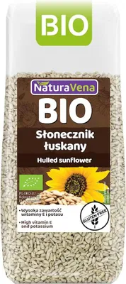 SŁONECZNIK ŁUSKANY BEZGLUTENOWY BIO 250 g - NATURAVENA