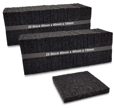 Obrázek produktu pro Omgoods - Gumové podložky Terraspads, 50 kusů, rozměry 90 x 90 x 10 mm