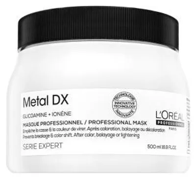 Image de L'Oréal Professionnel Série Expert Metal DX Professional Mask masque nettoyant pour la brillance et la protection des cheveux colorés 500 ml
