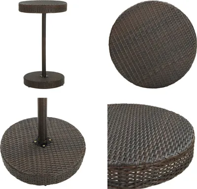 Produktbild von vidaXL Gartentisch Braun 60,5x106 cm Poly Rattan - Gartentisch - Gartentische - Tisch - Tische