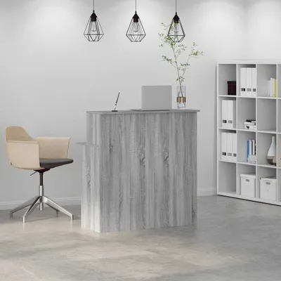 A reception desk in an office setting.