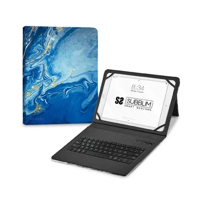 Obrázek produktu pro Pouzdro s Bluetooth klávesnicí Subblim Keytab Pro pro 9"-11" tablety / Marble Blue