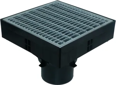 Produktbild von ACO Self® XtraPoint mit Maschenrost Stahl verzinkt Punktablauf Hofablauf Ablauf Bodenablauf Hausablauf Regenablauf