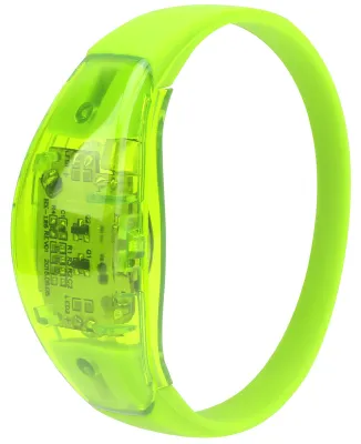 Produktbild von Nachtlauf-LED-Armband mit Geräuschsteuerung, leuchtendes Silikon-Blinkarmband für Party, Grün