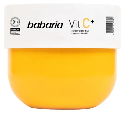 Produktbild von Babaria Body cream Vitamin C, Creme, Frauen, Aufhellend, Elastizität, Feuchtigkeitsspendend, Schutz, Jeder Hauttyp, 400 ml, Glyzerin