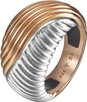 Produktbild von Joop Damen Ring Edelstahl Silber Rosé Waves JPRG10609A, Ringgröße:57 (18.1 mm Ø)