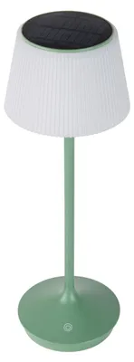 Produktbild von Außentischleuchten - LED / CCT Solar-/ Akkutischleuchte "EMMI" H: 38cm grün, Tischlampe für den Außenbereich im Modern Style aus Metall und Kunststoff in grün, 38 cm hoch, Ø 13 cm, LED Platine – dimmbar – Berührungssensor – CCT-Wechsler