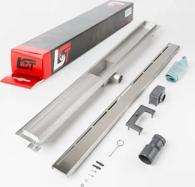 Produktbild von Duschrinne Linien 900 x 70 mm höhenverstellbar Duschablauf Duschrost Duschgitter