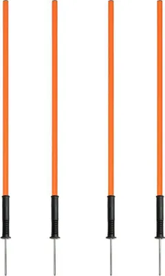 Productafbeelding van Kunststof combinatiehuls met kantelscharnier en slalomstang 100 cm - set van 4 - voor slalom- en coördinatietraining