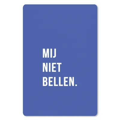 Produktbild von MuchoWow® Mauspad Mousepad Zitate - Sprichwörter - Ruf mich nicht an. - Blau - Weiß 18x27 cm - Mousepads - Maus Mat - Pad - Mausunterlage