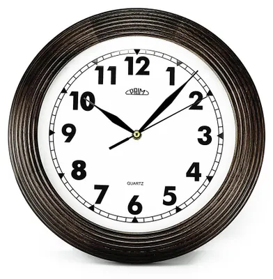 Produktbild von PRIM Wood Wanduhr Holz arabische Ziffern Dunkelbraun 29 cm
