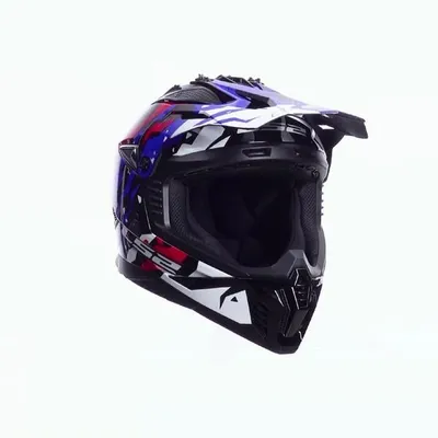 Obrázok produktu pre LS2 Motokrosová prilba MX708 Fast II Grotesk šedá modrá červená XXL