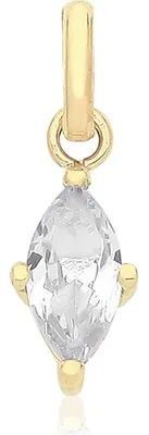 Produktbild von Wunderschöner 9 Karat (375) Gold Damen - Anhänger mit Zirkonia - 15mm*5mm; TRS36063