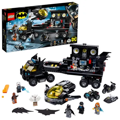 Zdjęcie produktu dla LEGO DC Comics Super Heroes DC Batman Mobile Bat Base Truck Toy, Zestaw do budowania, 8 lat(a), 743 szt., 1,26 kg