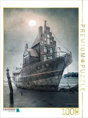 Produktbild von CALVENDO Puzzle Hausboot | 1000 Teile Lege-Größe 64x48cm Foto-Puzzle für glückliche Stunden