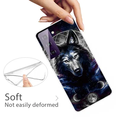 Produktbild von Für Samsung Galaxy S21 Silikon TPU Magic Wolf Handy Hülle