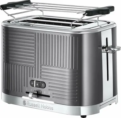 Produktbild von RUSSELL HOBBS Toaster Geo Steel 25250-56 6 Stufen Auftaufunktion Edelstahl 1640W