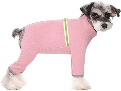 Image de Combinaison polaire rose chaude pour chien, taille XL