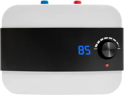 Obrázek produktu pro Elektrický průtokový ohřívač vody – Elektrický ohřívač – Okamžitá teplá voda – Úspora energie – Rychlé ohřev – Objem 6 litrů – Bílá/Černá barva