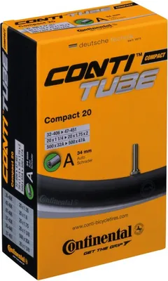 Produktbild von Continental Compact 20, Schrader-Ventil, 20", 32 - 47 mm, 3,4 cm, Schwarz, 130 g