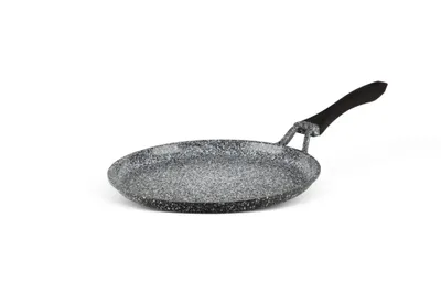 A frying pan for pancakes is shown against a white background.