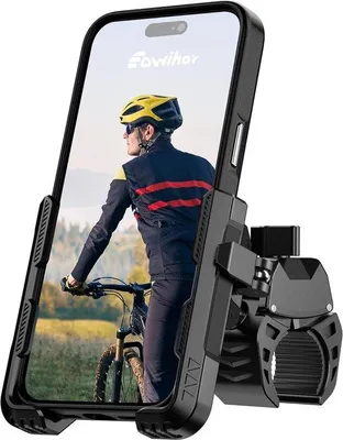 Obrázok produktu pre Držiak na bicykel, otočný o 360°, čierny, 4,5–7,0 palcov, univerzálny
