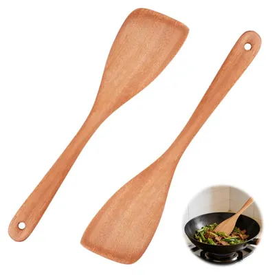 Produktbild von Set aus 2 Pfannenwendern aus Holz, 33 cm, spülmaschinenfest