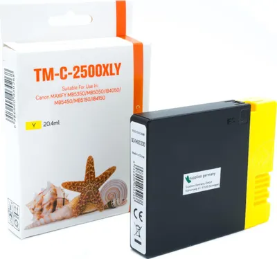 Produktbild von yellow Tinte/Tintenpatrone 4.3-PGI-2500yXL kompatibel mit Canon PGI-2500yXL [ 9267B001 ]  Seiten: 1.520