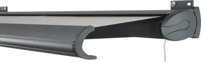 Produktbild von SOLUNA Kassettenmarkise Exclusiv 5,5x2,5 Stoff Dessin 320923 Gestell RAL 7016 anthrazitgrau Antrieb rechts inkl. Motor u