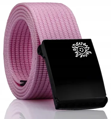 Produktbild von GRACIO Damen Stoffgürtel Rosa mit schwarzer Schnalle