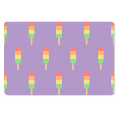 Produktbild von MuchoWow® Mauspad Mousepad Eiscreme - Muster - Farben - Lila 27x18 cm - Mousepads - Maus Mat - Pad - Mausunterlage - Büroartikel - Desk Matten