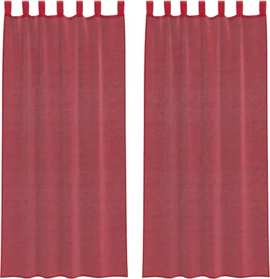 Obrázek produktu pro vidaXL Voálové závěsy s poutky 2 ks. Vínově červené 140x245 cm