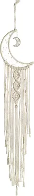 Obrázok produktu pre Bohemian Chic Macramé Nástenné závesné tapisérie Moon Star Dream Catcher Nástenná dekorácia Boho Tkané pletené tapisérie Domáce dekorácie