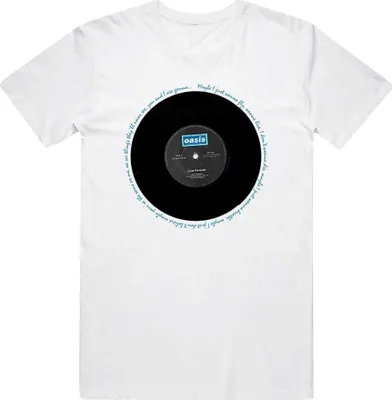 Produktbild von Oasis - "Live Forever Single" T-Shirt für Herren/Damen Uni RO1632 (XL) (Weiß)