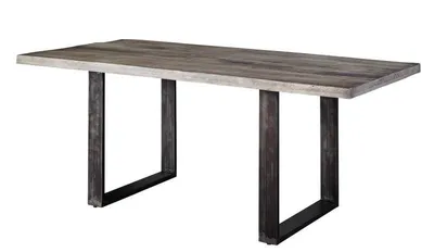 Immagine prodotto di MASSIVMOEBEL24 | tavolo da pranzo in legno di Mango 170x90x76 grigio scuro laccato HEAVY INDUSTRY #100