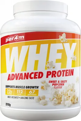 Produktbild von Per4m Whey Advanced Protein (2010g) Sweet Salty Popcorn - Eiweiße - Molkenprotein-Mischung