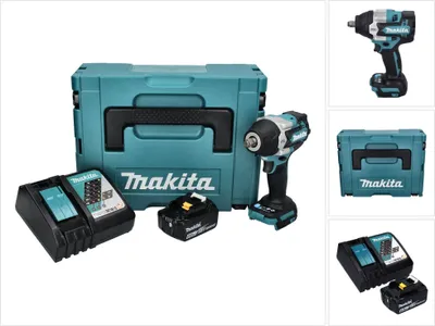 Immagine prodotto di Avvitatore a impulsi a batteria Makita DTW 700 RG1J 18 V 700 Nm 1/2" XPT Brushless + 1x batteria ricaricabile 6,0 Ah + caricabatterie + Makpac