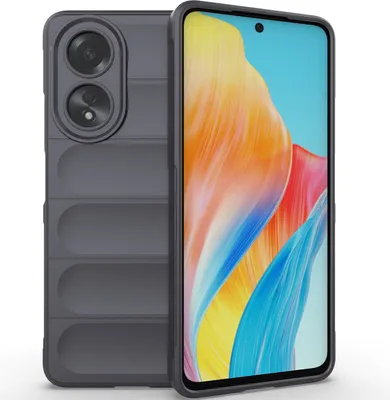 Produktbild von Handyhülle für Oppo A58 4G Weich TPU Silikon Stossfest Anti-rutsch Hülle Dunkelgrau