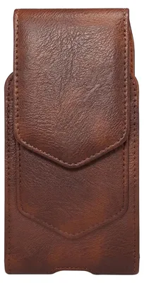 Image de Avizar, étui pour smartphones de 6,1 pouces, avec fermeture magnétique et compartiment pour cartes, couleur marron