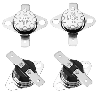 4x KSD301 Thermostat 80°C 16A NC Temperaturschalter