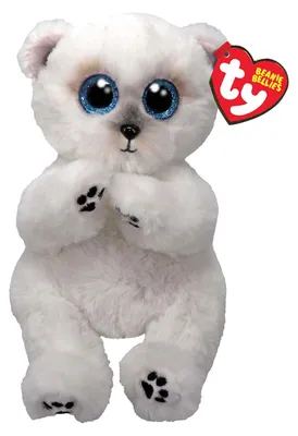 Obrázok produktu pre Ty Beanie Babies Belly Wuzzy Bear White 15cm