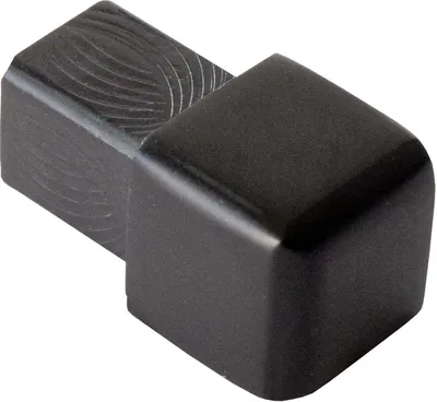 Produktbild von Dalsys Endstück für Fliesenschiene 10mm, Quadratprofil Aluminium (eloxiert) Schwarz, Fliesenprofil
