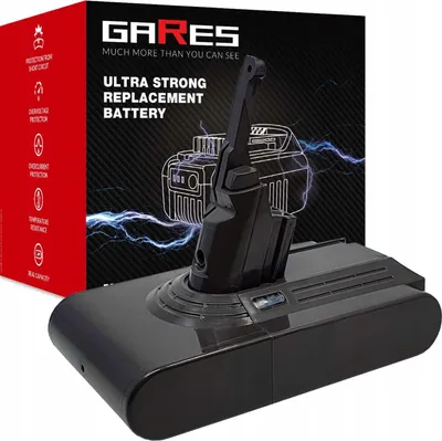 Zdjęcie produktu dla Gares Akumulator do Dyson SV10 21,6V | 21,6V 4,0 Ah Li-Ion | Mocna Bateria do Robot Sprzątający | Wydajny Zamiennik Gares®
