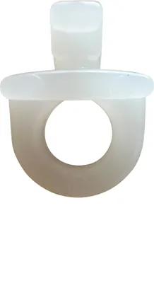 Image de rewagi 100 patins pivotants pour crochets à emboîter/crochets à plis PIR - rainure de 3,8-4,2 mm - blanc - crochets à clipser, crochets à plis, crochets pour rideaux